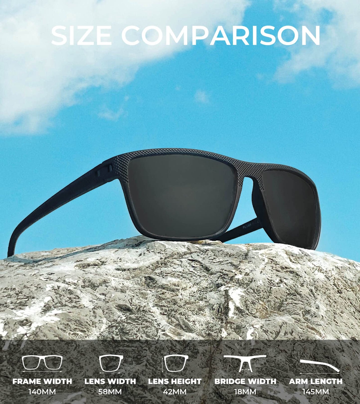 KALIYADI Mens-Sunglasses Polarized Sun-Glasses Men: Classic Sunglasses for Driving Fishing Golf With UV400 Protection