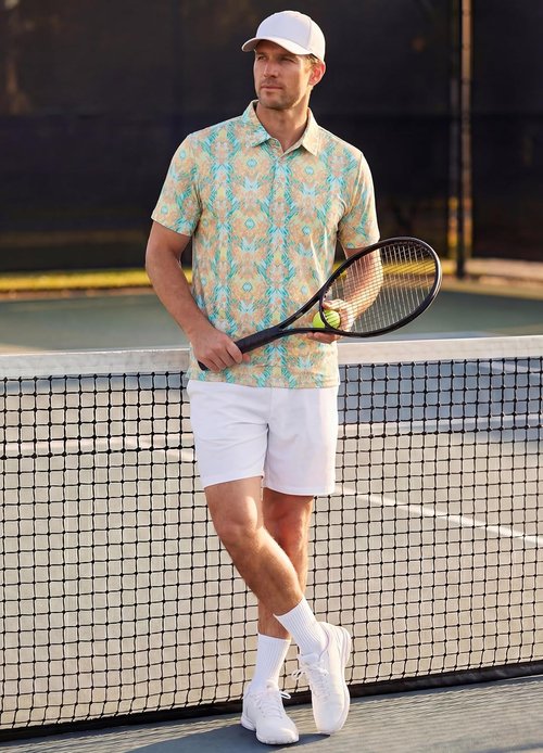 Libin Golf Shirts for Men - Quick Dry Performance Polo | Short Sleeve Moisture-Wicking Casual Wear