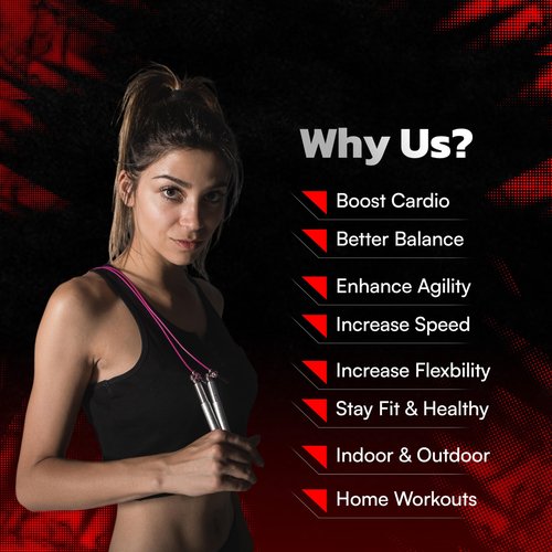 Jump Ropes for Fitness with 2 Adjustable Jumping Rope Cables - Cross Rope Jump Rope Set for Men and Women - Speed Rope for Crossfit, Boxing, Workout - Indoor and Outdoor Jump Ropes for Working Out