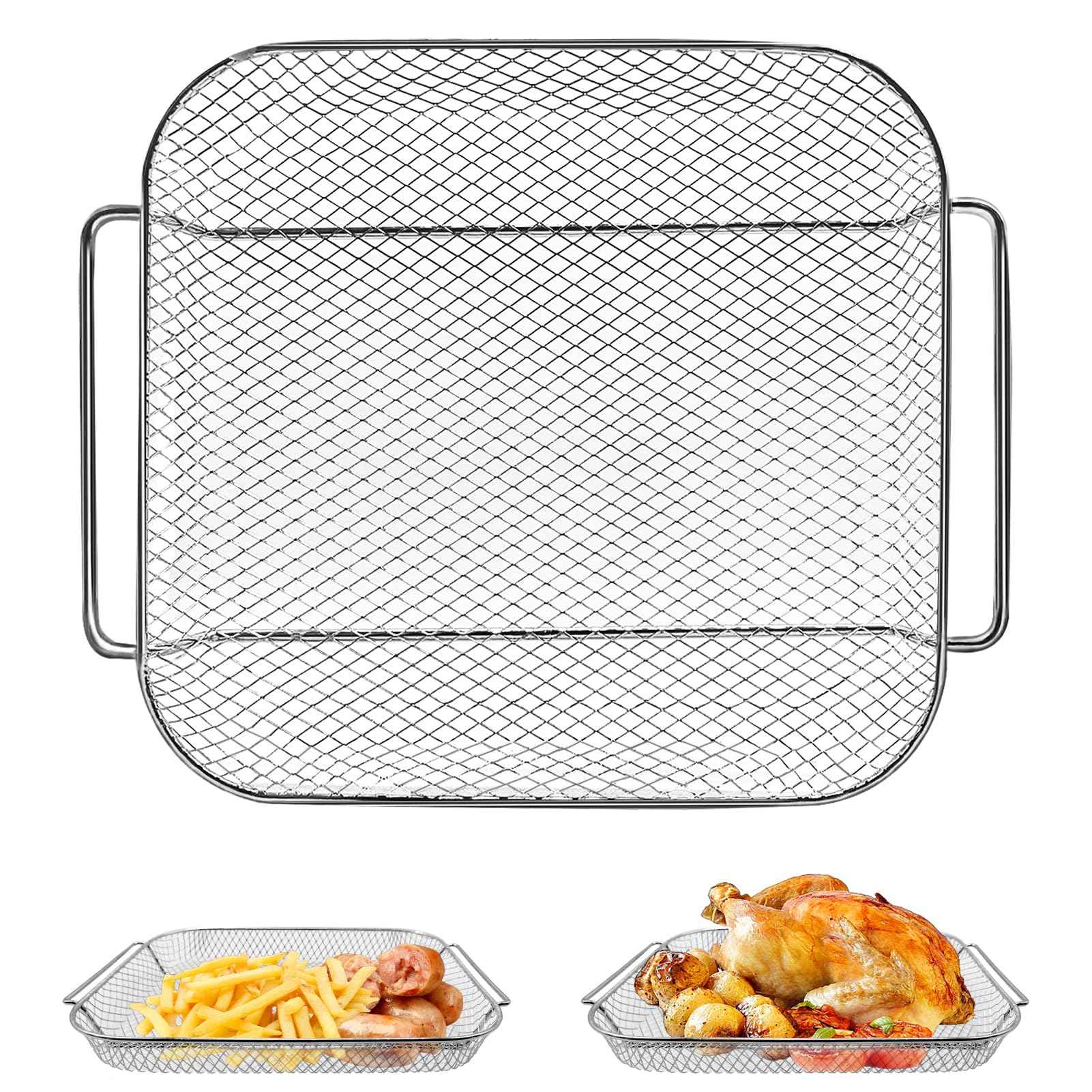 GWYXC Air Fryer Replacement Parts for Emeril Lagasse Everyday 360 26 QT Extra Large Air Fryer, 12.5''×10.2'' Steel Air Fryer Accessories wire Rack