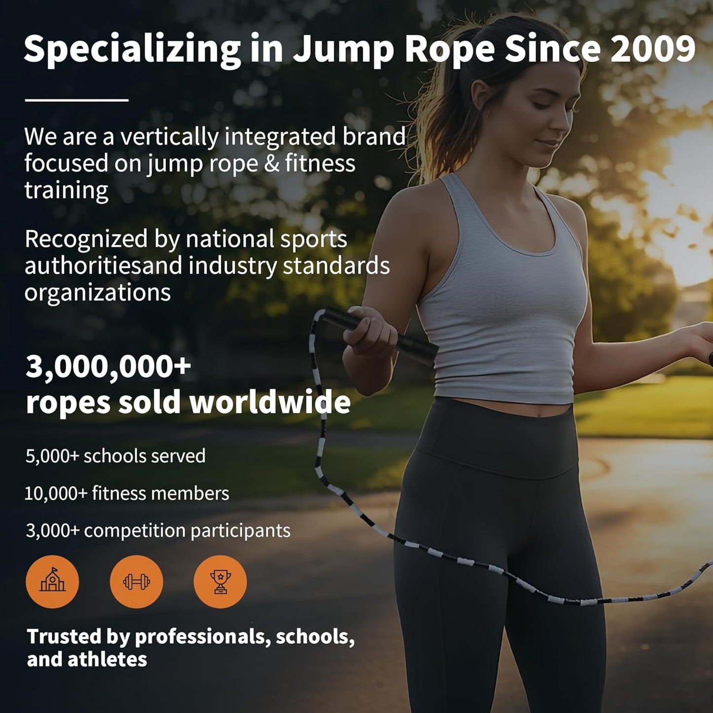 YUEDONG Soft Beaded Jump Rope - Adjustable Tangle-Free Design with Anti-Slip Handles | Recommended by World Champion Luke Boon