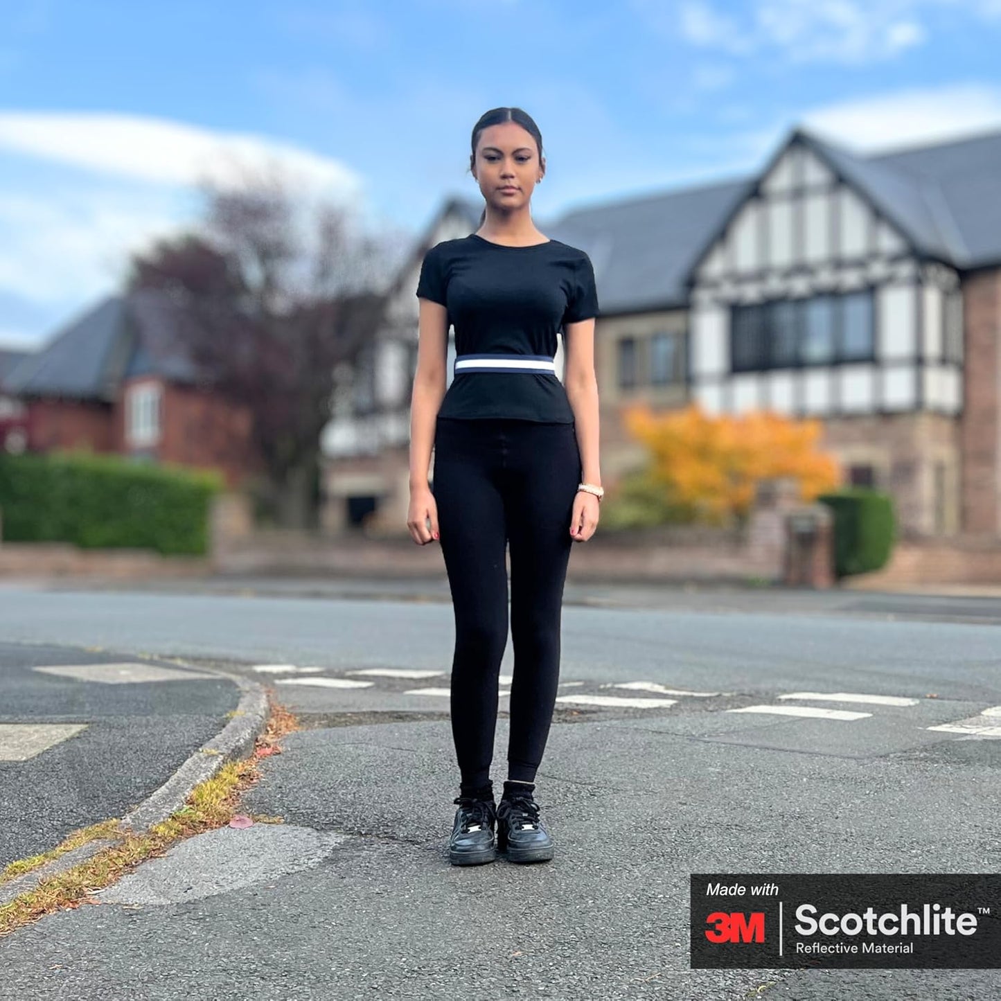 Salzmann Reflective Running Belt - Adjustable High-Visibility Strap with 3M Scotchlite | Perfect for Night Running