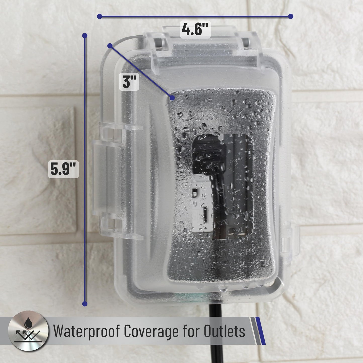 Bates- Weatherproof Electrical Outlet Cover, 3 Pack, 1-Gang, Outdoor Outlet Cover Weatherproof