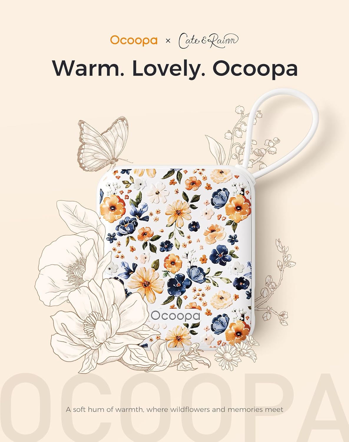 OCOOPA Rechargeable Hand Warmers - Smart Temperature Control, 7-Hour Heat, Ultra Slim Pocket Design | Perfect Gift for Women
