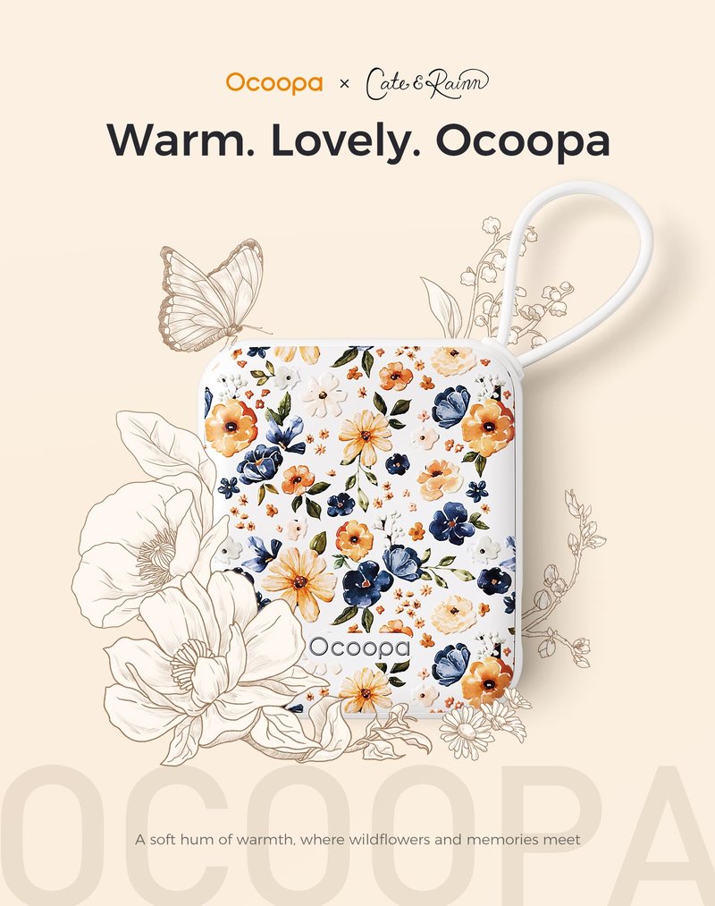 OCOOPA Hand Warmers Rechargeable, Smart Temp Control 7H*2 Long Safe Heat, Ultra Slim, Pocket-Size Design That Fits Gloves, Gifts for Women, Outdoor, Office, Commute (UT5 Nano)