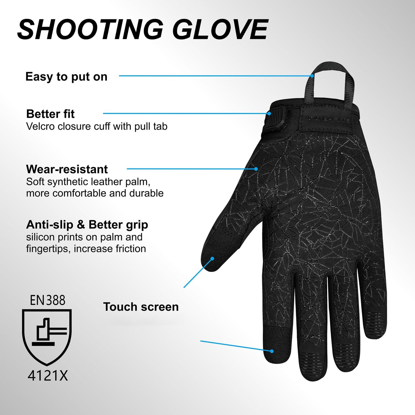 Intra-FIT Anti-Slip Gloves, Touchscreen Compatible
