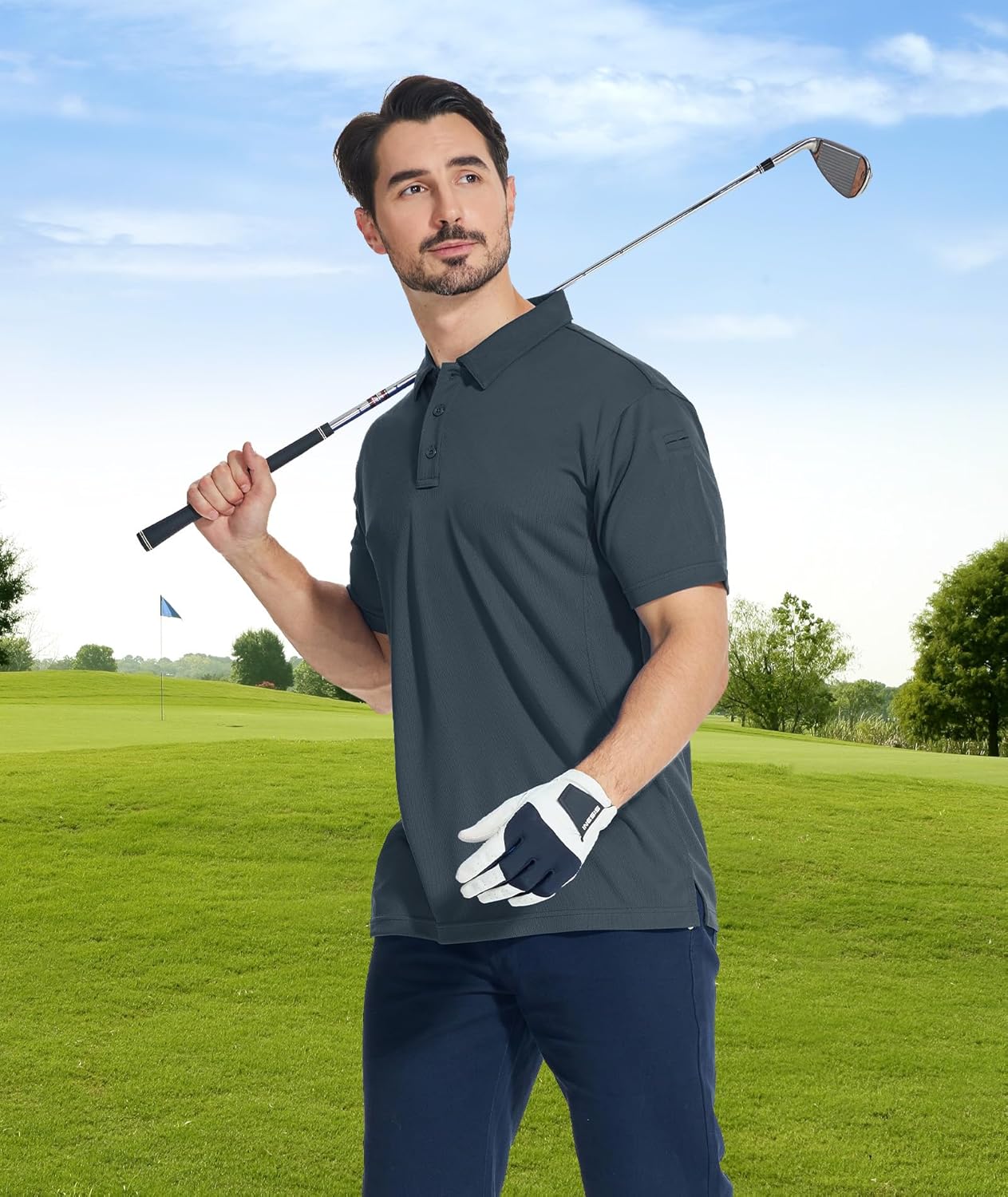 ZITY Men's Polo Shirts - 3 Pack Short Sleeve Golf Shirts | Moisture-Wicking Comfort