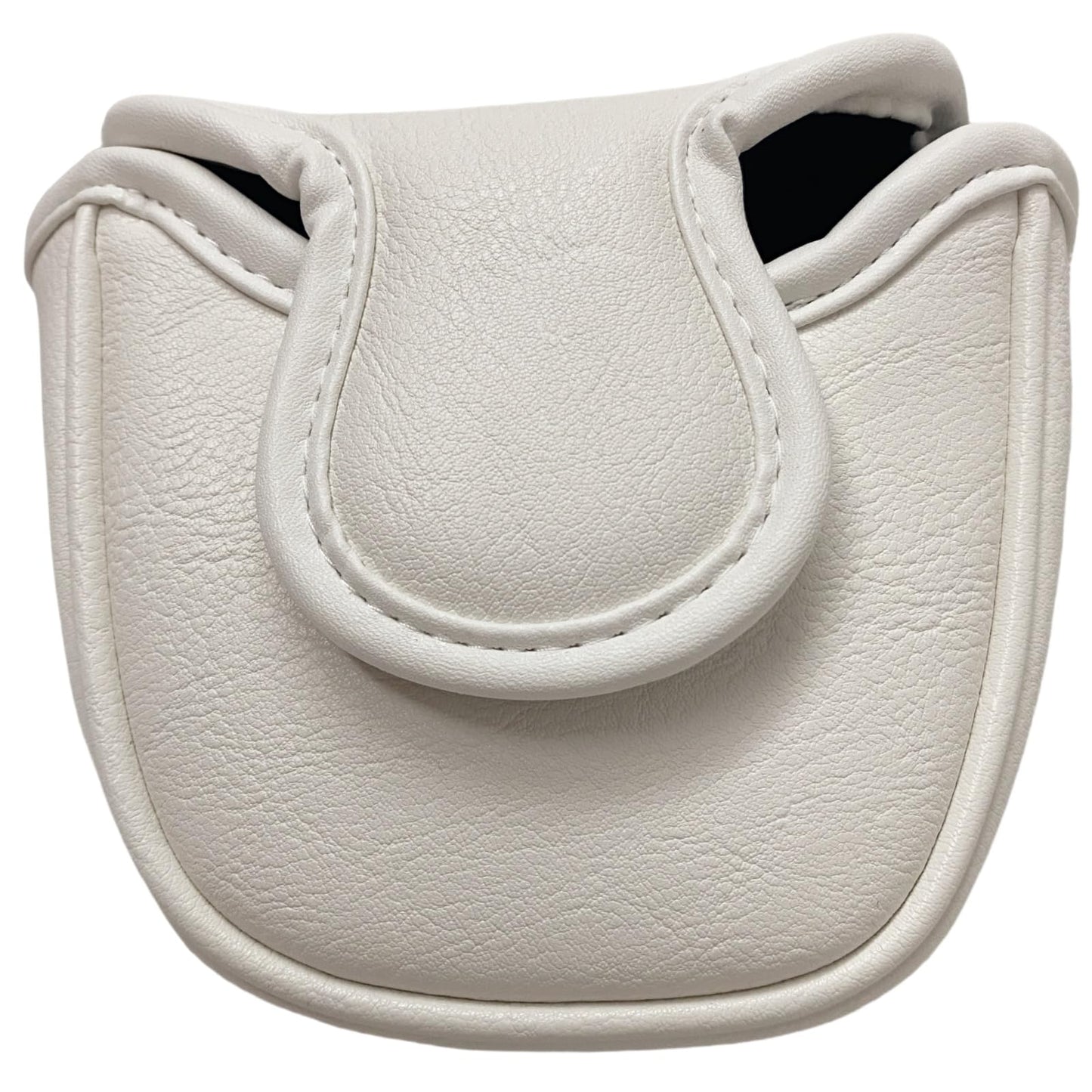 CHILXE Mallet Putter Head Cover - Black or White, Magnetic Closure, Leather, Golf