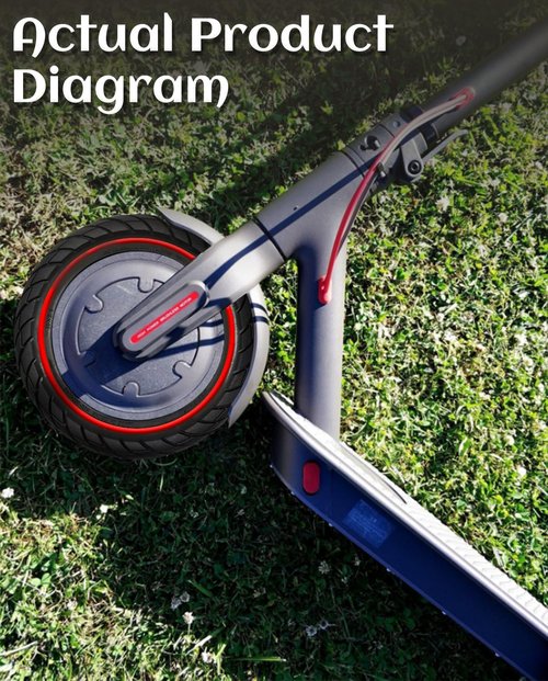 GLDYTIMES 10x2/54-152 Solid Tire, 10x2.125 Tubeless Tyre Fit for Ninebot F25/ F30/ F40/ F65/ D40X/ D18W/ D28U Swagtron SG-5 VOLPAM SP01/SPT7 Electric Scooter, Fit for 50/75-6.1 Original Tire, Red 1pc