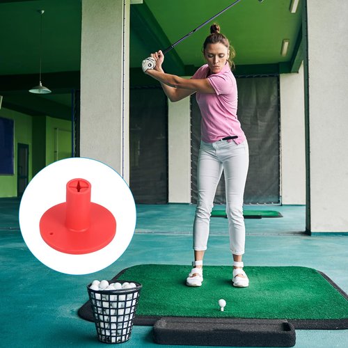 PATIKIL Rubber Golf Tee, 12 Pack 1.4 Inch Golf Practice Tees Training Driving Range Tee Stable Golf Ball Holder for Outdoors Indoors Hitting Mat, Red