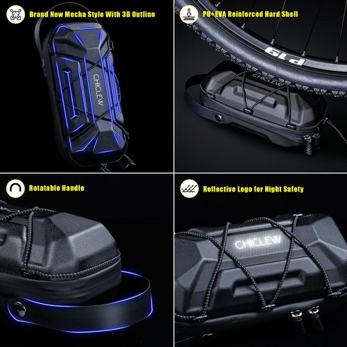 CHICLEW Electric Scooter Bag Storage, Waterproof Scooter Storage Bag with Multicolor Drawstrings, 2L Capacity Scooters Handlebar Bag, Compatible with Scooters, Bikes, Segway Ninebot and NIU