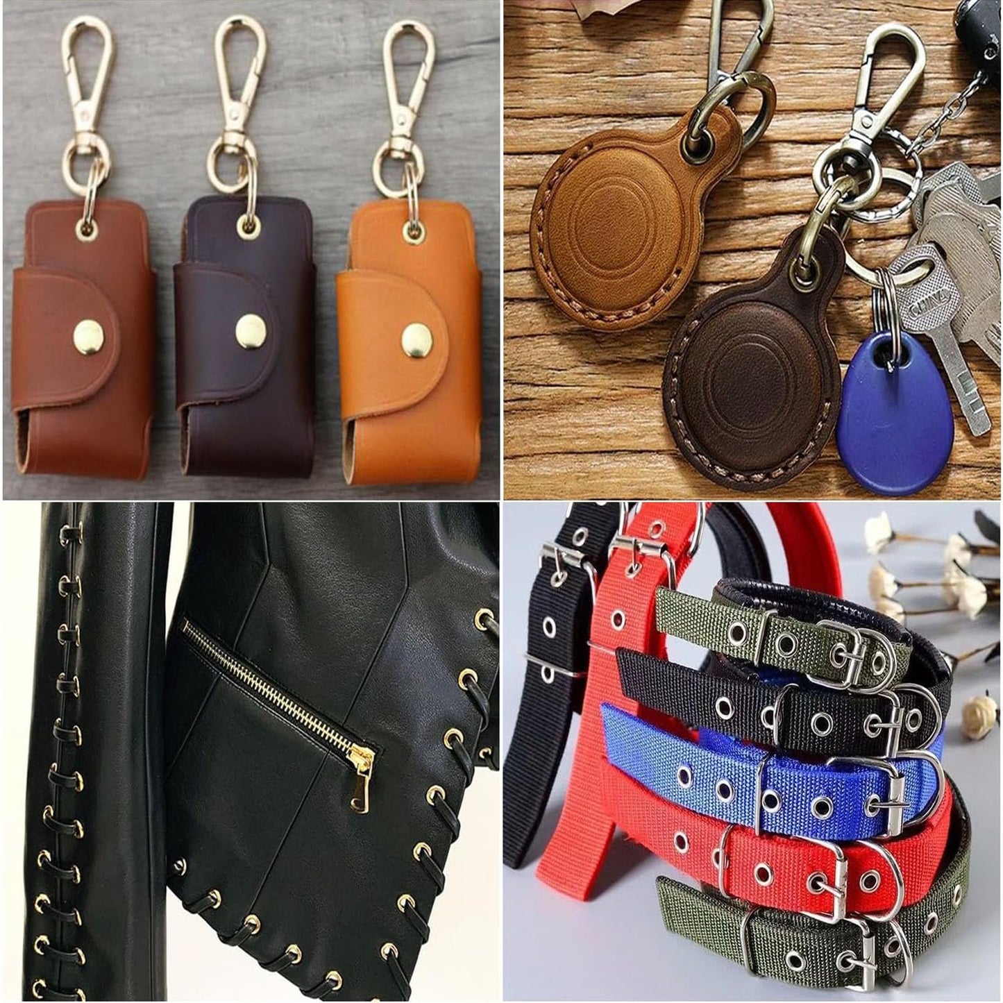 1003Pcs Grommet Tool Kit, 1/4 Inch 6mm(Inside) Grommet Eyelet Pliers Kit with 1000 Metal Eyelets with Washers for Fabric, Leather, Belt, Shoes, Clothes