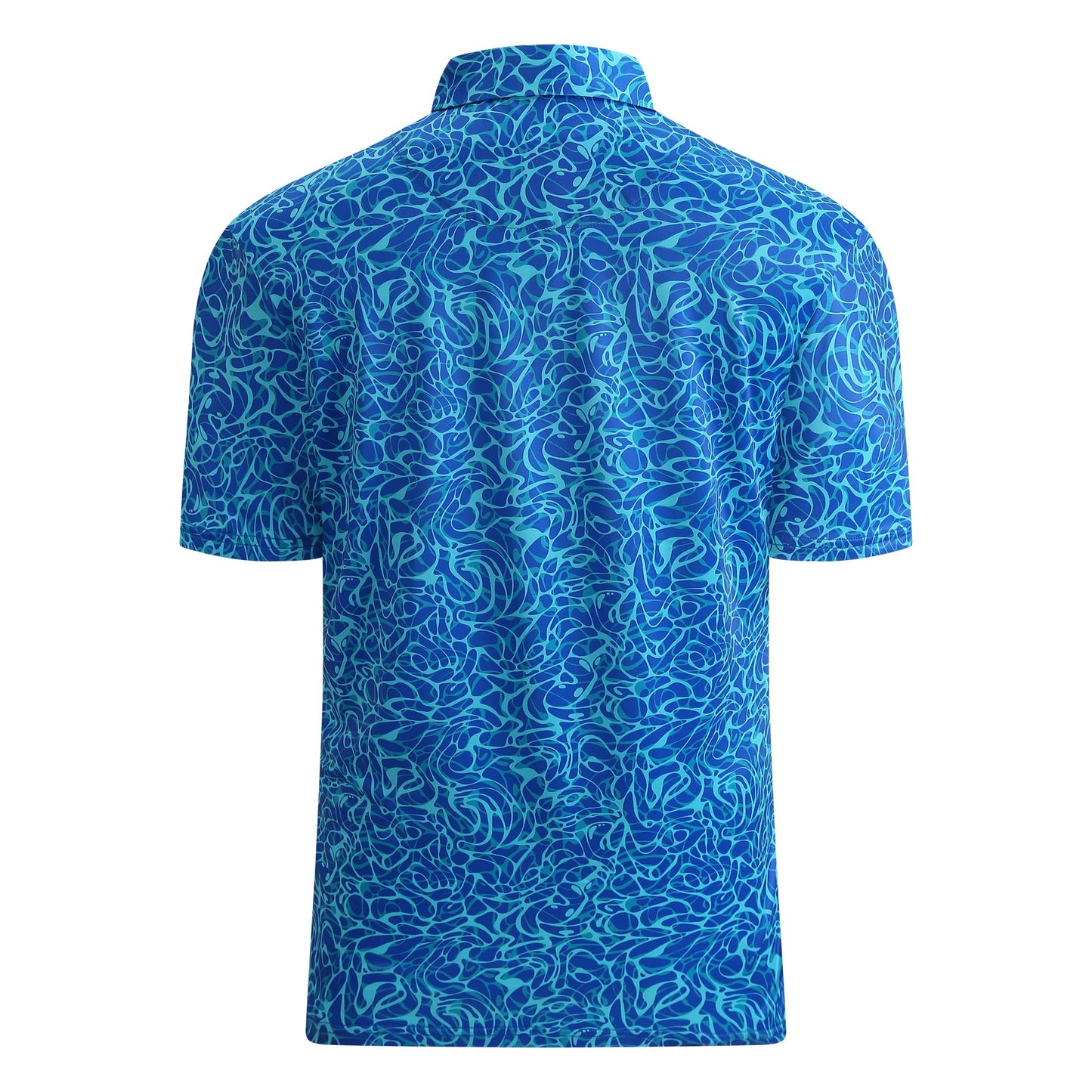 Damipow Premium Polo Shirts for Men Short Sleeve Golf Shirt Dry Fit Collared Shirt,Blue,XL