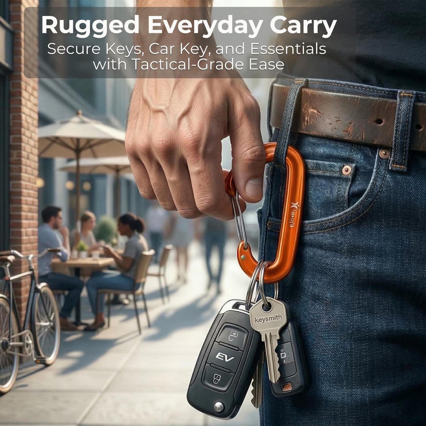 12KN Heavy Duty Carabiner Clips - Favofit 3.2'' Small Carbineers for Hiking Camping Hammocks Keys Keychains Dog Leashes - Ideal for Outdoor Enthusiasts