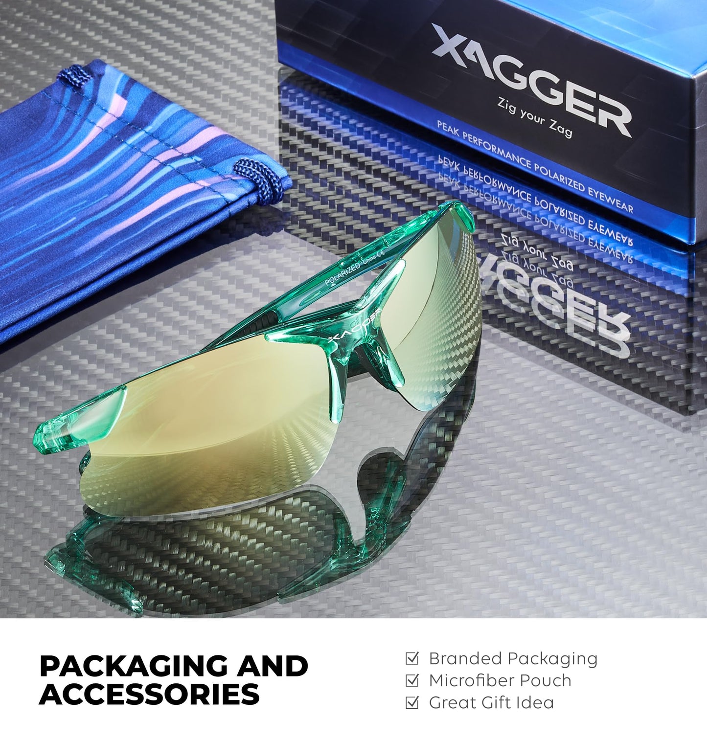 Xagger Kids Youth Polarized Sports Sunglasses for Boys Girls Baseball Softball Glasses TR90 Frame