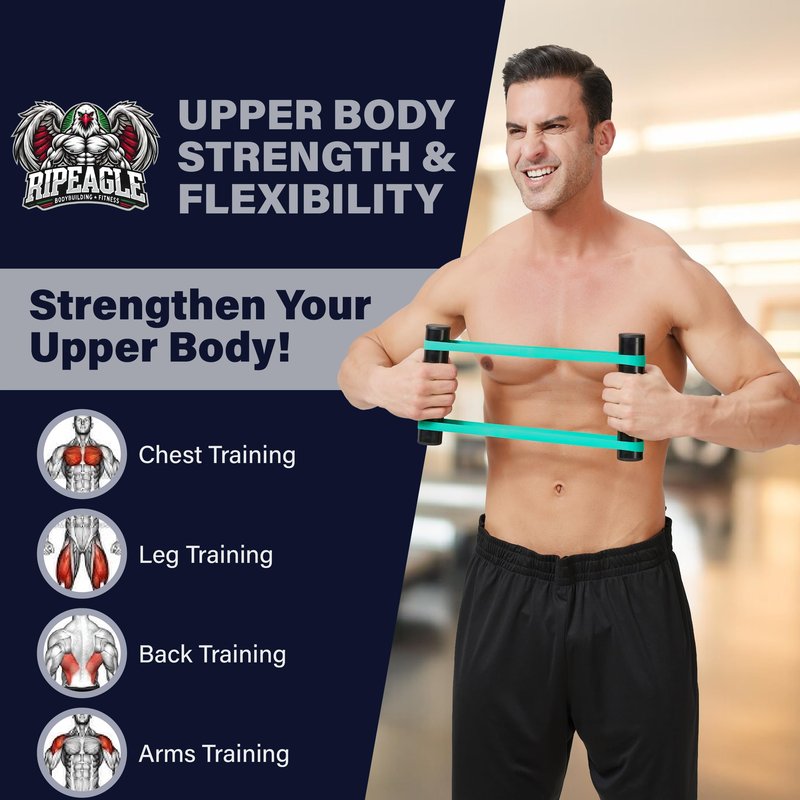 RIPEAGLE Rip Stick Workout Equipment - Adjustable Resistance Bands, Portable Upper Body Exercise Tool for Shoulder, Joint Rehab, Core, Muscle Building, Ripstick Home Gym Strength Training Accessories