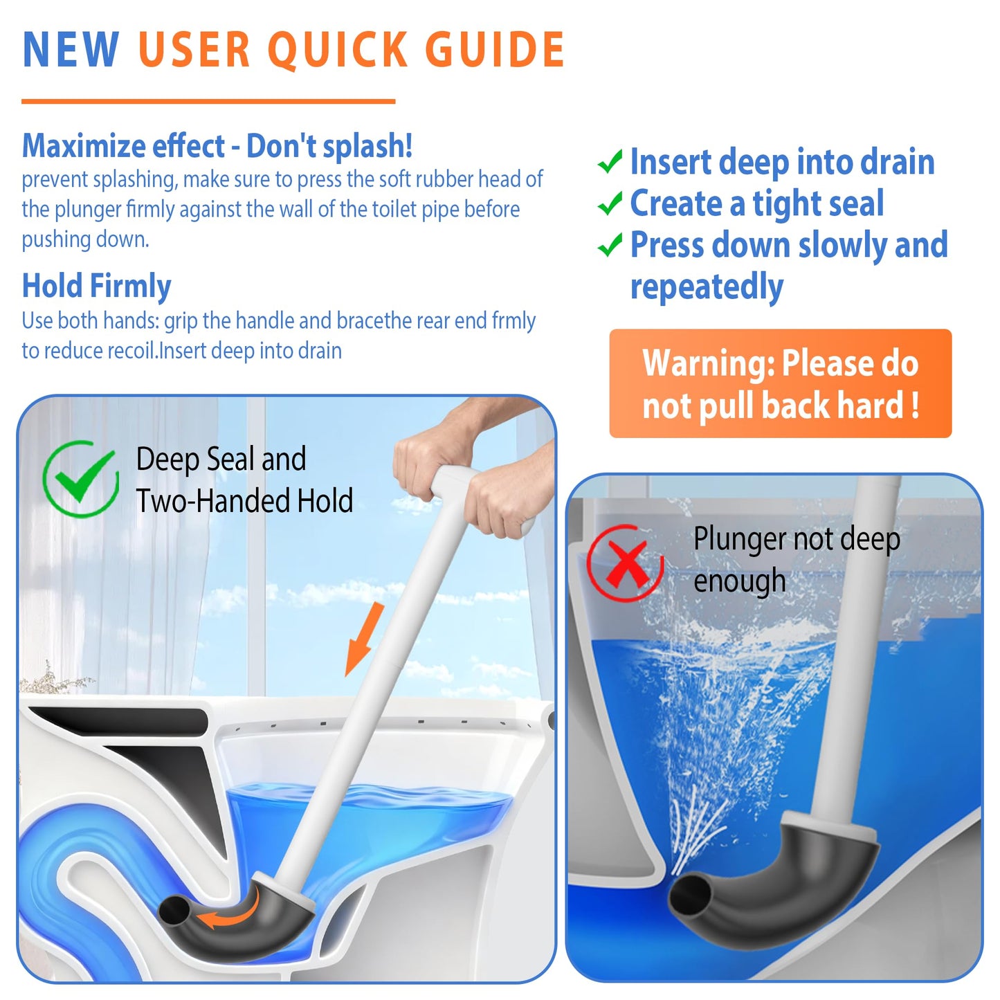 Cinola Upgraded Toilet Plunger with Holder, Wall Mounted Toilet Bowl Plunger with Hideaway Caddy, Dual Handle Plunger for Bathroom Built-in Drip Tray, White