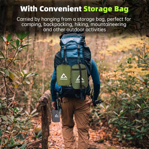 Crosship Camping Hammock with Mosquito Net, Underquilt & Rain Fly Tarp – 2 Person Portable Backpacking Hammock Set for Hiking, Backpacking, Travel, Backyard, Beach – Holds Up to 500lbs (Green)