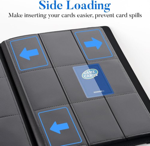 Fabmaker Premium 9 Pocket Card Binder - Sturdy Trading Card Album for 540 Cards | Turquoise Color