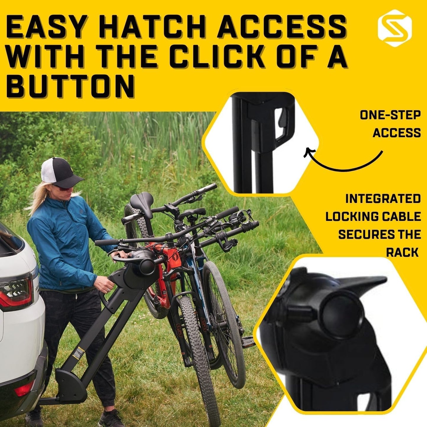 Saris Glide EX Bike Rack - Easy Hitch Installation | Fits 2 Bikes, Adjustable Design