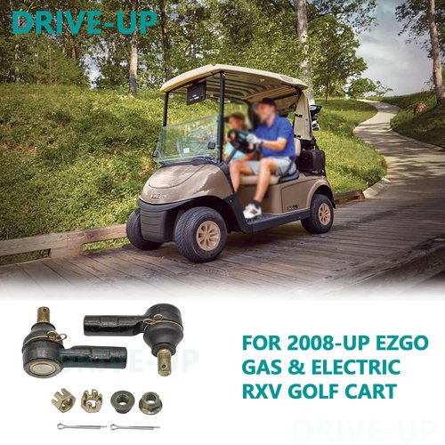 DRIVE UP Golf Cart Tie Rod End with Locknut for EZGO RXV 2008-Up Gas&Electric Models, OEM 604614(2pcs)
