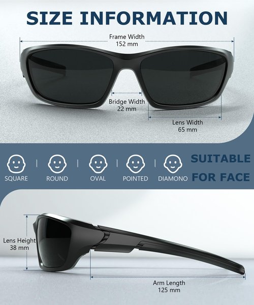 KALIYADI Polarized-Sunglasses-Men Sports Mens-Sunglasses Women: Sun Glasses with UV400 Protection for Cycling Fishing Running