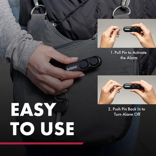 SABRE Personal Safety Kit With Pepper Spray and Personal Alarm, 3X longer spray time, Intuitive Finger Grip, 120dB Alarm, Audible Up To 1,280-Feet (390-Meters)