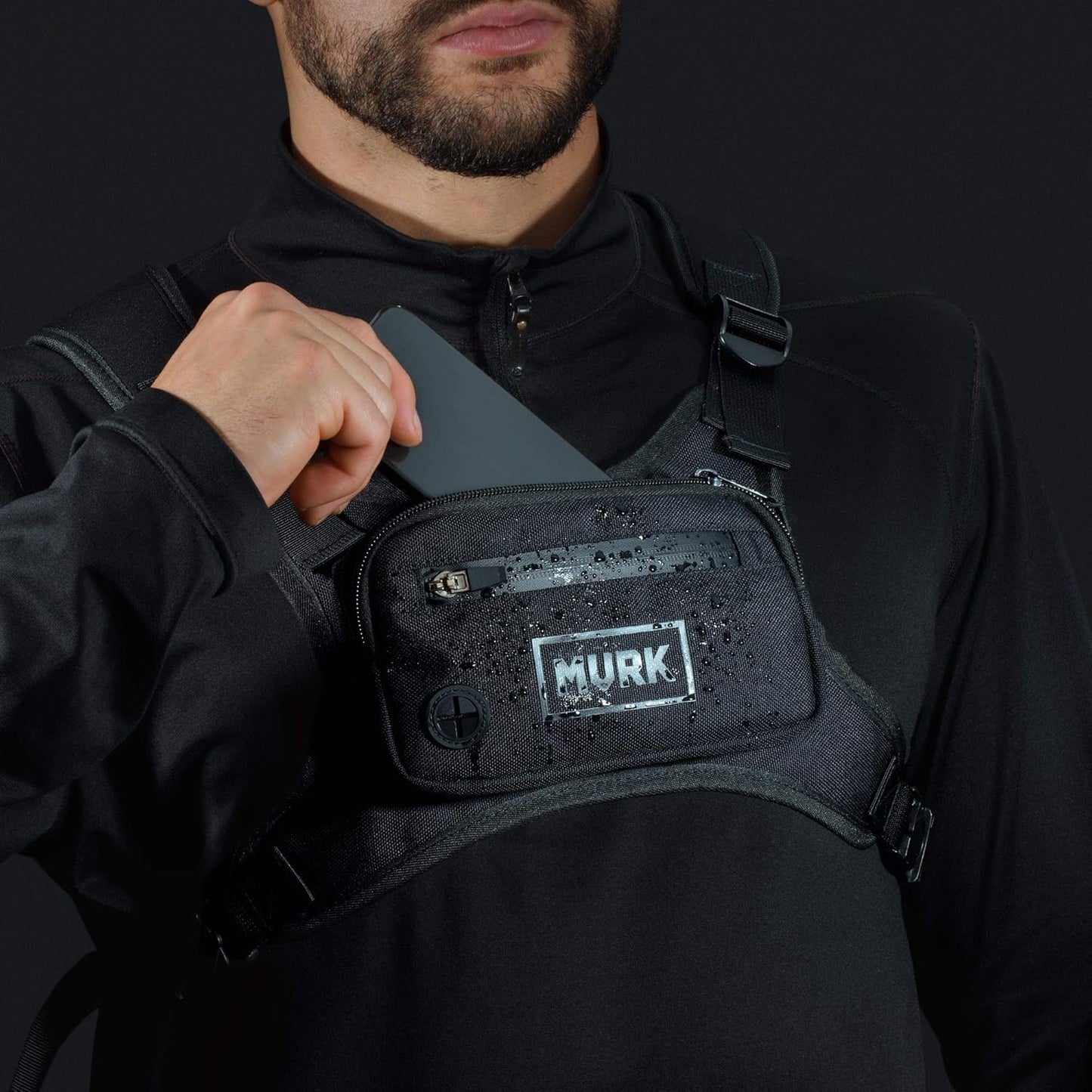 MVRK Water Resistant Running Vest - Lightweight Chest Pack with Phone Holder & Reflective Detail