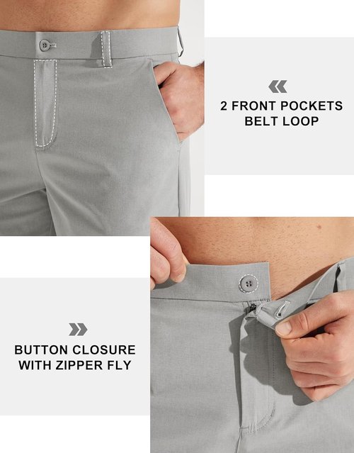 Libin Men's Golf Pants - Stretch Quick-Dry Casual Trousers with Pockets | Lightweight, Comfortable Fit (30"/32"/34")