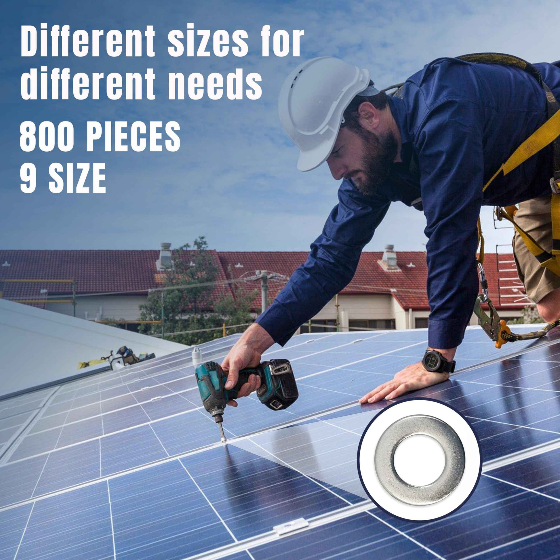 304 Stainless Steel Fender Washers for Screws - 240 Pcs Flat Washer Assortment Kit Available in 4 SAE Sizes (1/4”x5/4”) (1/4”x1”) (3/8”x3/4”) (3/9”x11/16”) with 1.5mm Thickness