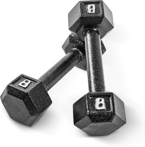 CAP Barbell Cast Iron Hex Dumbbell - Durable Weight Training Equipment | Various Sizes Available