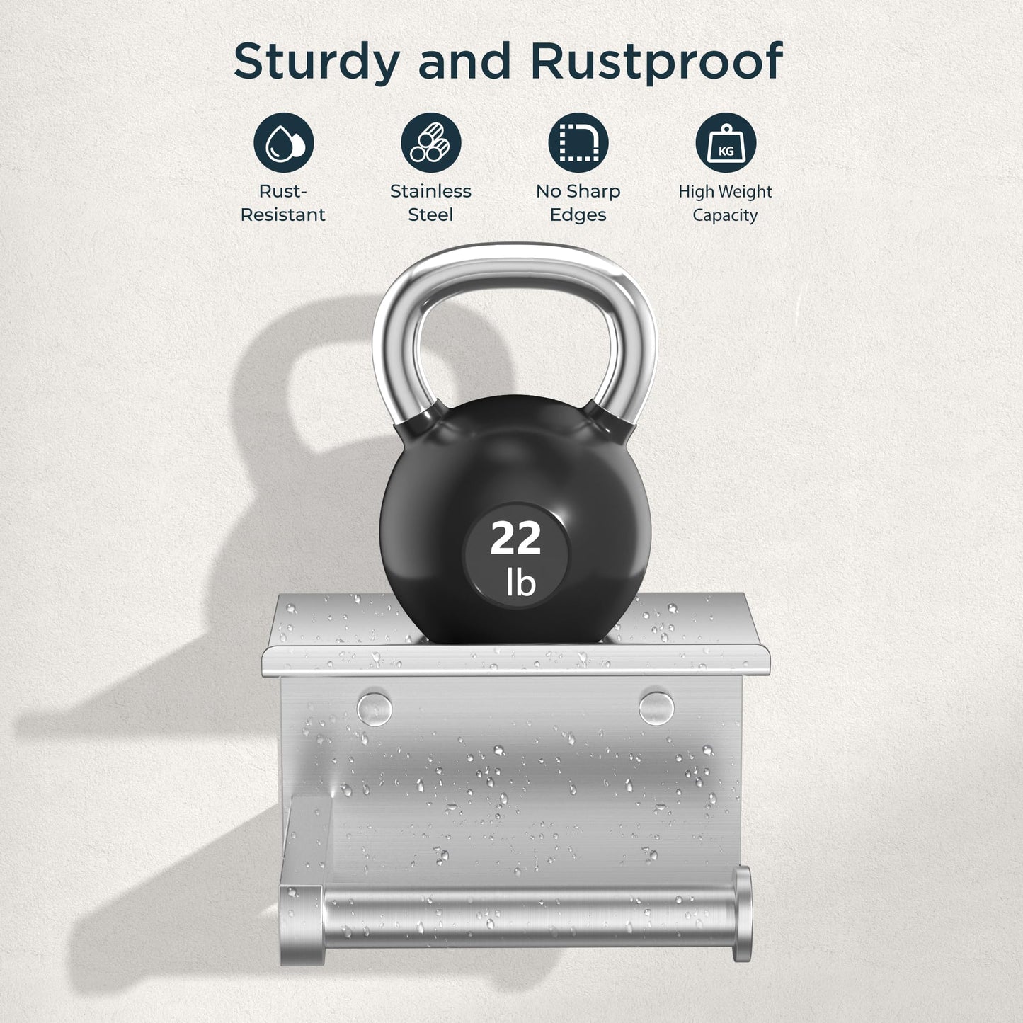 FORIOUS Toilet Paper Holder with Shelf, Adhesive or Screw Wall Mount Toilet Roll Holder for Bathroom, Rustproof 304 Stainless Steel Commercial Toilet Tissue Holder with Phone Shelf, Brushed Nickel