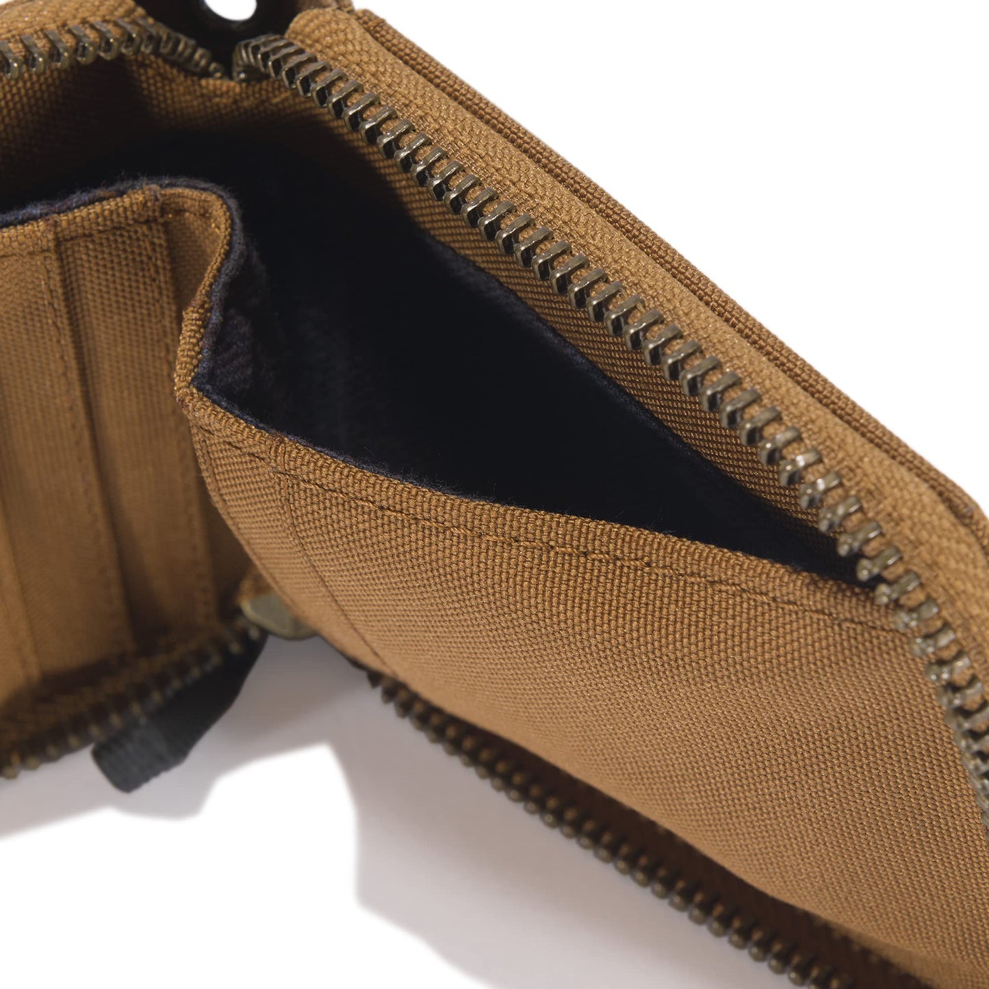 Carhartt Men's Nylon Duck Zipper Wallet, Carhartt Brown