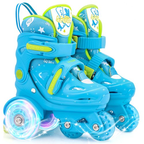 Adjustable Roller Skates for Girls & Boys with Light Up Wheels (Ages 3-9) – Roller Skates with Illuminating Wheels