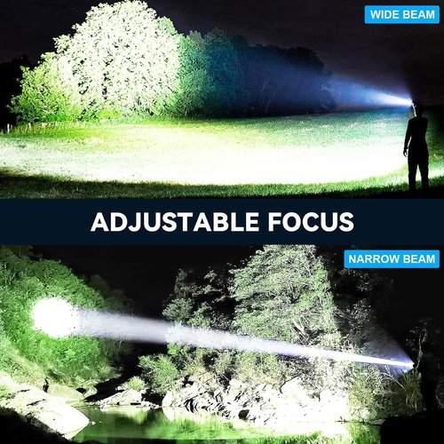 3 Pack Rechargeable LED Flashlights 990,000 Lumens, Adjustable, 5 Modes, IPX7 Waterproof, Powerful Handheld Flash Lights for Camping Hiking Emergency Home