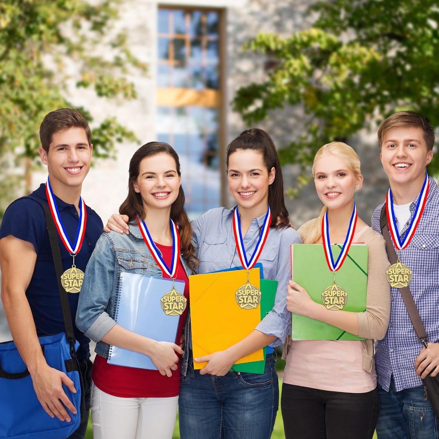 Quelay 30 Pcs Gold Award Medals - 2'' Winner Medals with Neck Ribbons for Competitions & Graduation
