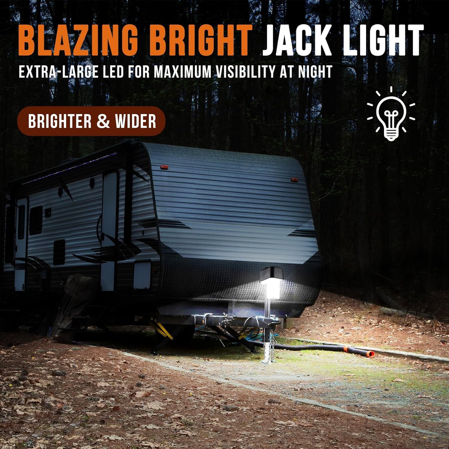 Skiennix Electric Trailer Jack - 7600LBS Heavy Duty 12V RV Jack with Remote Control & LED Light | Waterproof 9.8-31.5" Extension