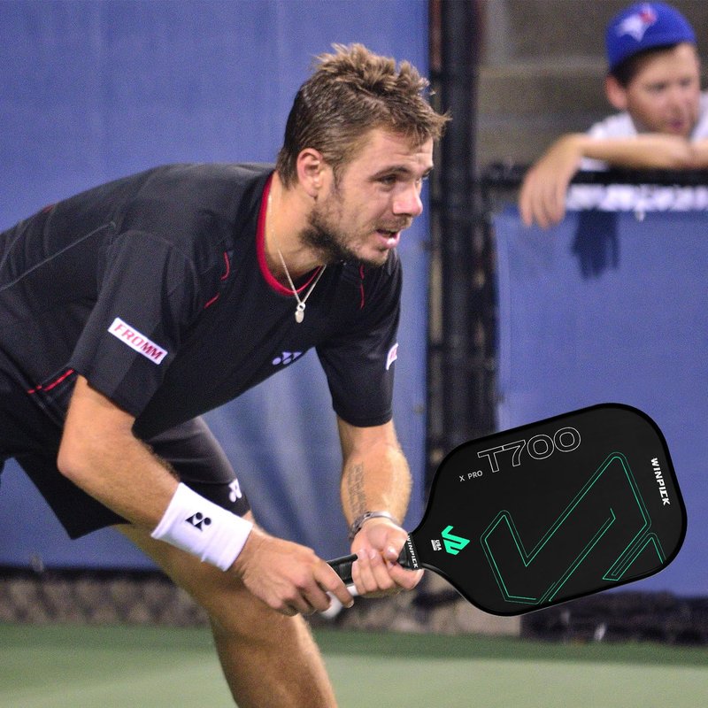 WINPICK Carbon Fiber Pickleball Paddle, T700 Raw Carbon Fiber Pickleball Racket, Thermoformed Pickleball Paddle for More Control & Power, 16 MM PP Honeycomb Core, Non Slip Comfort Grip USAPA Approved