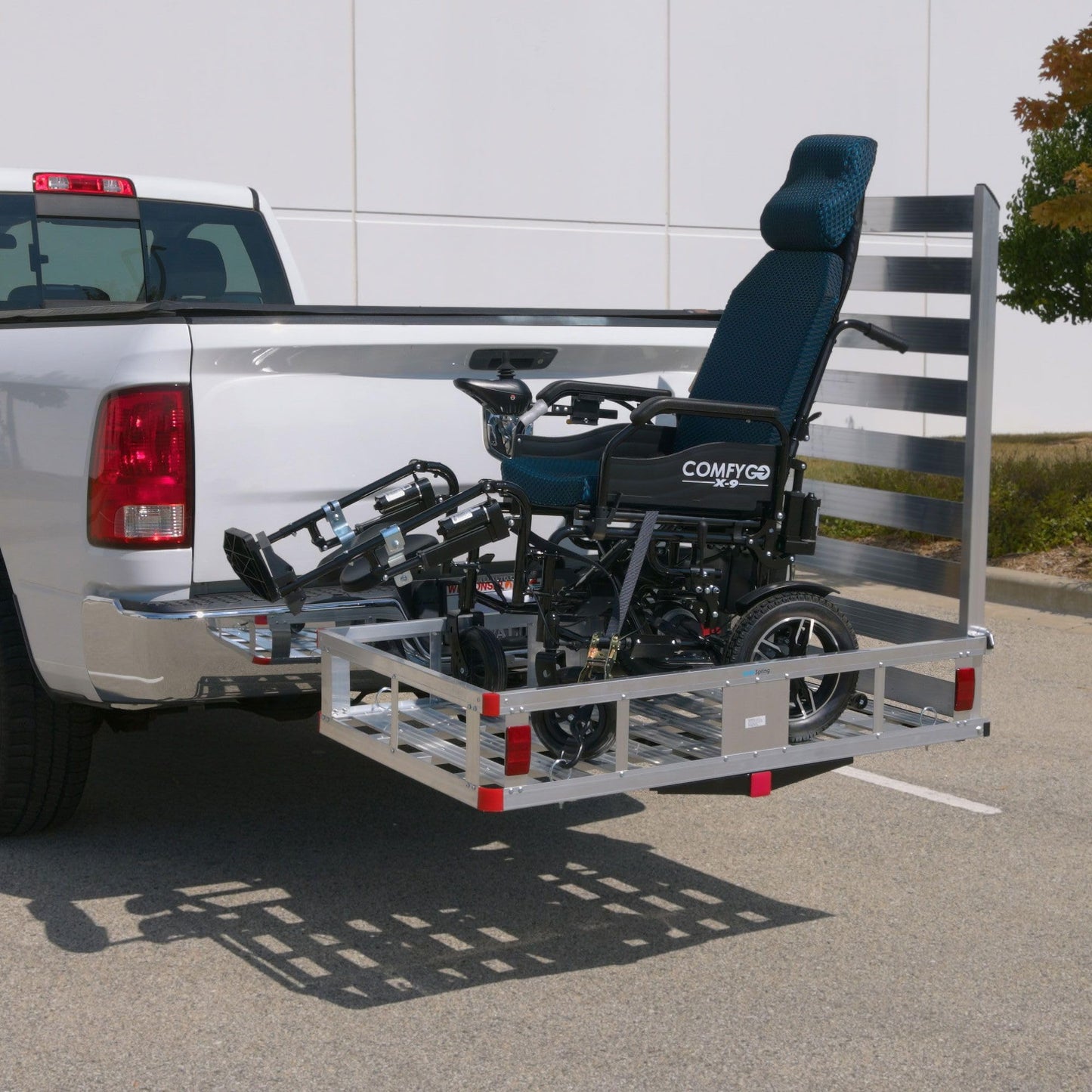 Wheelchair Scooter Carrier w/Ramp, Car Truck SUV, 500 lb Cap, Silver Spring