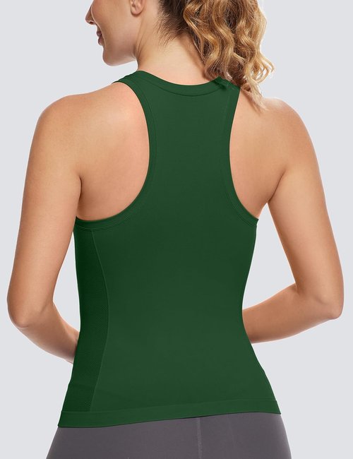 MathCat Racerback Workout Tank Tops for Women - Seamless Muscle Fit | Sizes XS-L