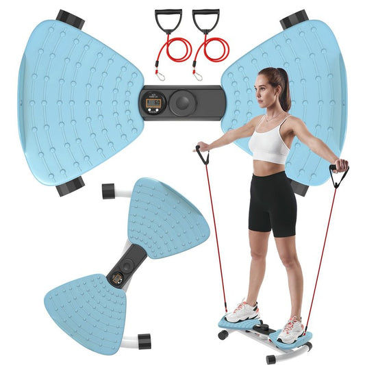 renZEC Waist Twister Machine, Adjustable Exercise Twist Board for Women Men, Noiseless Ab Twister for Home Gym Equipment, 330 lbs Capacity | Track Time, Reps, Calories with Digital Display (Purple)