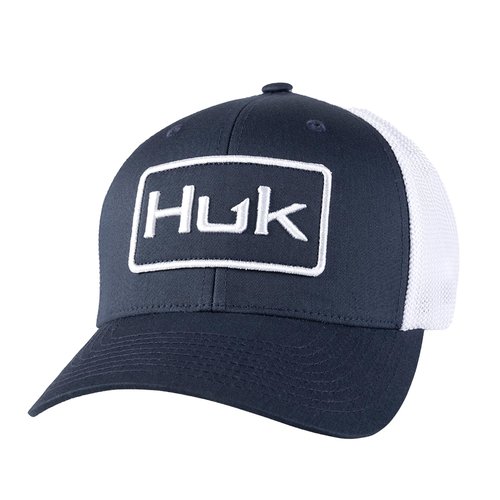 Huk Men's Stretchback Trucker Hat, Anti-Glare Snapback Fishing Hat for Men, Naval Academy, Large/X-Large