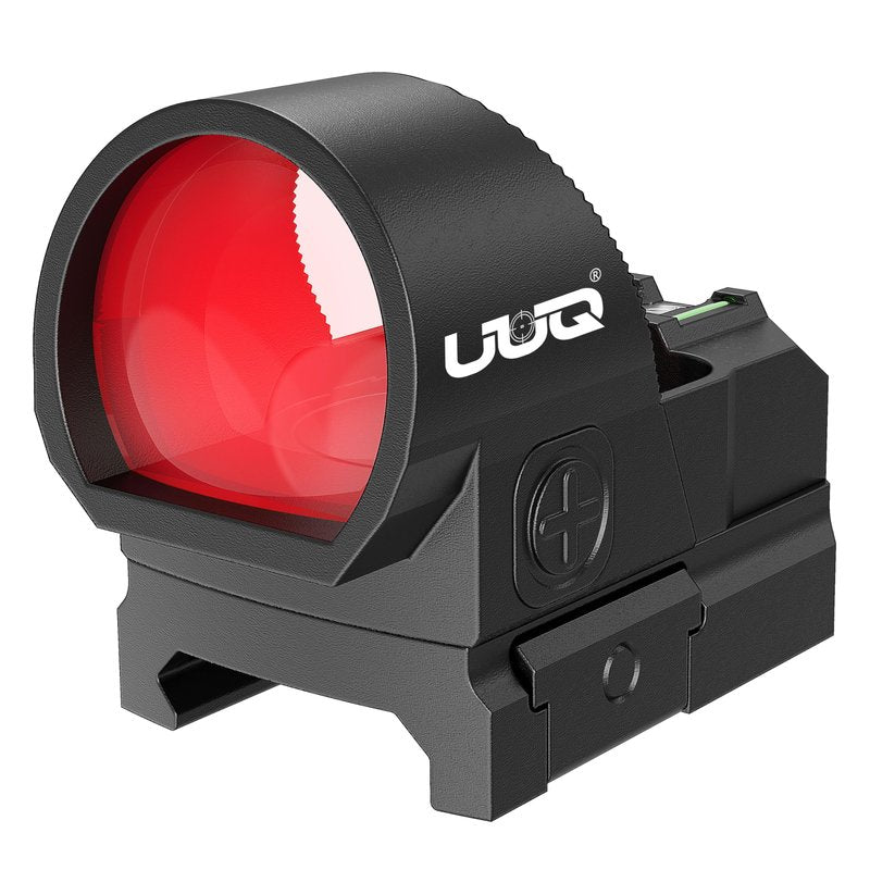 UUQ EagleC28 Shake Awake Red Dot Sight Compatible with RMR/SRO and Picatinny Mount 2moa,1x26mm Round Lens,10 Brightness Micro Reflex Optic for Rifle, Pistol and Shotgun (RMR/SRO with Fiber Optics)