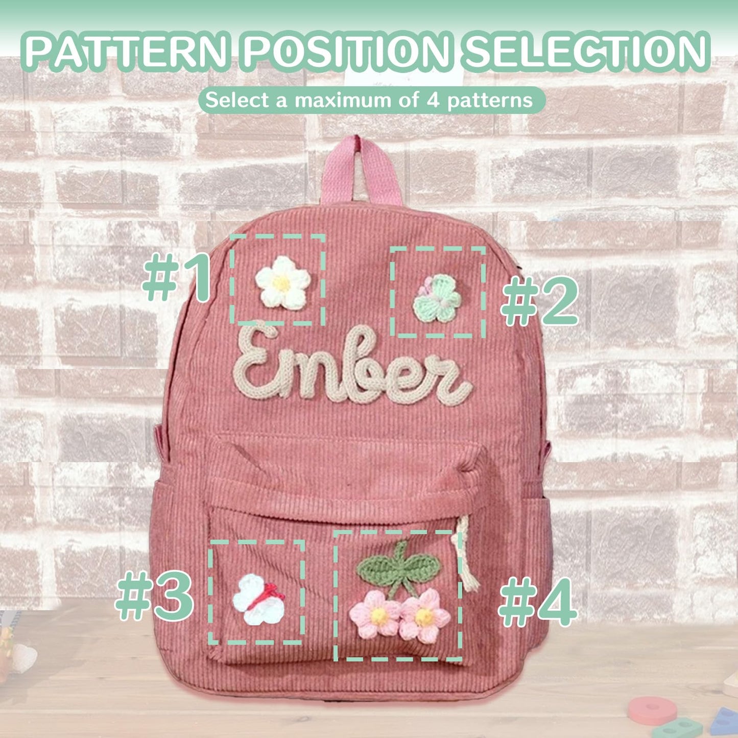Personalized Backpack for Girls/Boy with Name, Custom Corduroy Backpack with Cotton Rope Woven, Dance/Gymnastics, Back to School Bag, Monogram Book Bag for Kids, Birthday/Christmas Gift, Children Gift