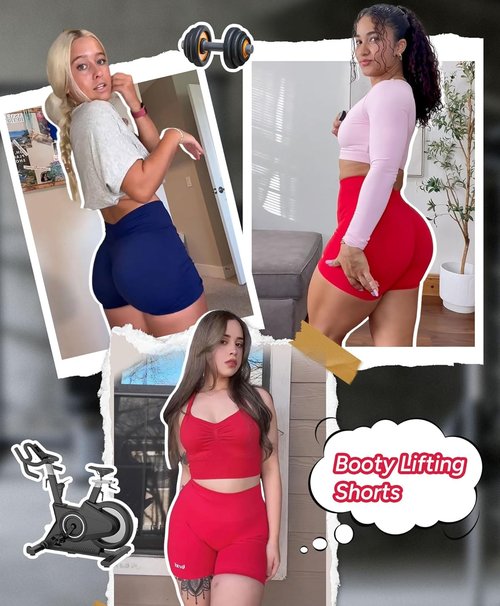 BRXL Scrunch Butt Lifting Shorts - V Back Seamless High Waist Compression for Women | 5" Gym Shorts
