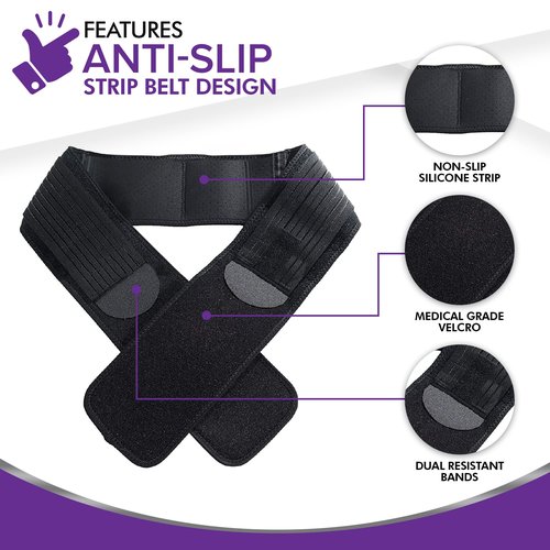 MARS WELLNESS Sacroiliac Support SI Loc Hip Belt for Men and Women Lumbar Lower Back Joint Pelvic Posture Support - Small/Medium