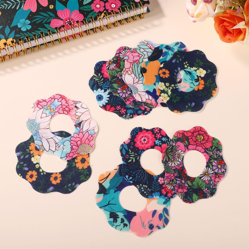 25pcs Adhesive Over Patches for Dexcom G7, Fabric Waterproof Sweatproof Breathable Sensor Covers, Flower Non-Woven CGM Overpatch, Monitor Floral Tape Stickers Compatible with Dexcom Accessories