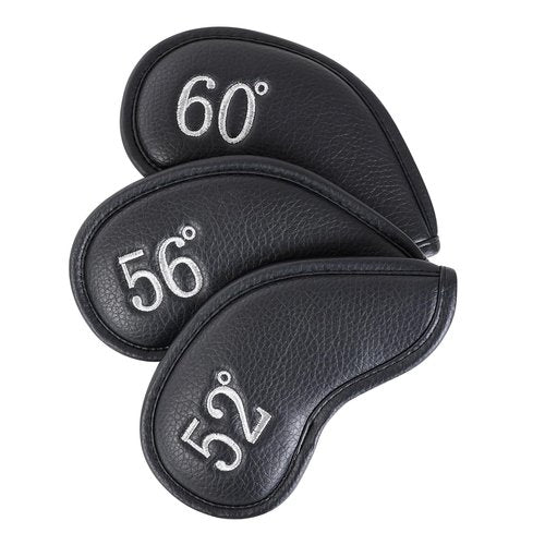 Craftsman Golf Black 52 56 60 Degree Golf Wedges Headcovers Covers Embroidered Club No. on Both Sides Magnetic Closure…