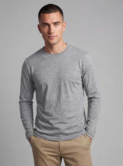 Andrew Scott Long Sleeve T-Shirt Pack - Ultra Soft 100% Cotton Crew Neck Tees | Multi-Color Options