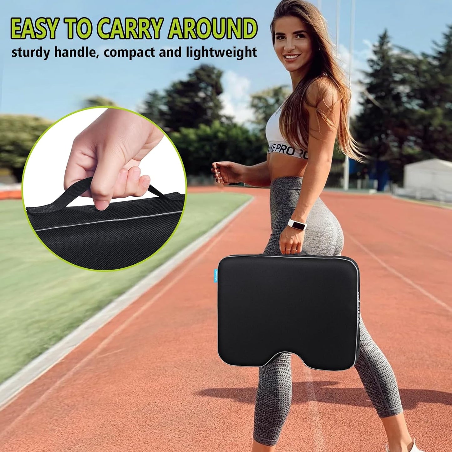 Skiennix Stadium Seat Cushion - Waterproof Extra Thick Bleacher Cushion | Portable & Comfortable for Events